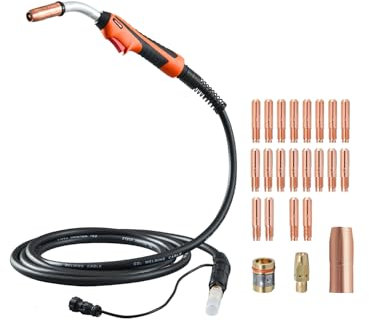 VEVOR Pistola de Soldadura MIG de 250 A con Cable, Compatible con Soldadores Millermatic 200, 210, 212, 250, 250X, 251, 252, Adecuada para Alambres de Soldadura, Alta Durabilidad, 430 x 160 x 45 mm
