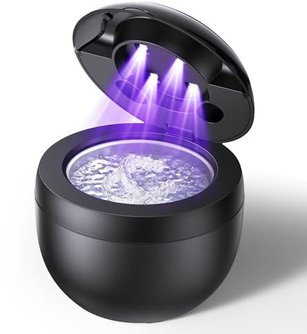 Ultraschallreinigungsgerät, Opilea 45kHz Halterungsreiniger Maschine, 4 Modes Ultrasonic Cleaner for Zahnersatz, Retainer, Aligner, Prothesen, Zahnbürstenkopf, Schmuck
