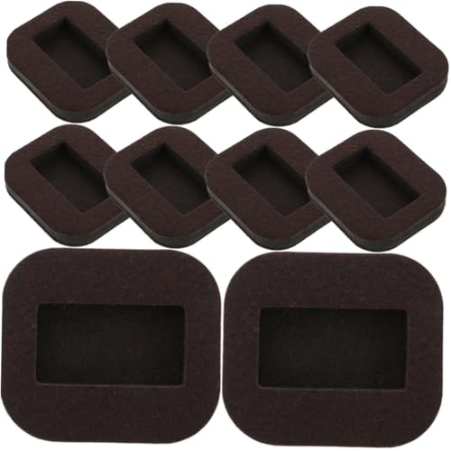 VILLFUL 10 Tampons Fixes pour Patins de Chaise en Feutre, Protège-Sols pour Parquet, Empêche Le Glissement, pour Chaises de Bureau