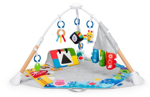 Baby Einstein Discover More 4-in-1 Spielmatte und Aktivitätsmatte, Mehrsinniches Entwicklungsspielzeug für Neugeborene bis Kleinkinder