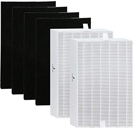 SaferCCTV HPA100 HEPA Premium Ersatzfilter kompatibel mit Honeywell Luftreiniger, 1 HEPA-Filter + 4 vorgeschnittene Aktivkohle-Vorfilter, Ersatz für Honeywell Teil HRF-R1, HRF-R2, HRF-R3