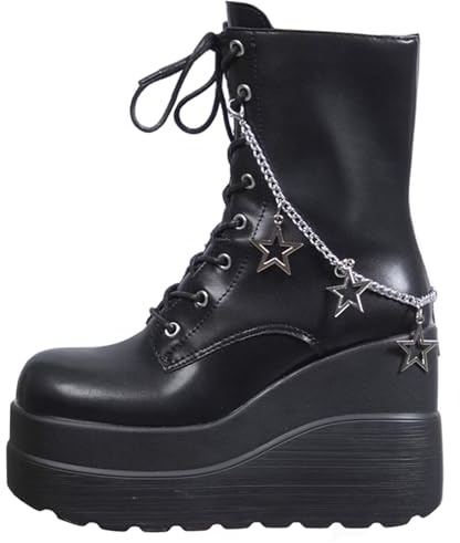 Scarpe décolleté Mary Jane da Donna Scarpe Lolita Piattaforma Carina Gotico Doppio Cinturino alla Caviglia Punta Rotonda Tacco Grosso Scarpe décolleté Appuntamenti Night Club