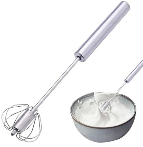 Manual Egg Beater | Rotating Semi-Automatic Hand Mixer Whisk Egg Beater - Non-Stick Whisk Blender Kitchen Tools and Gadgets for Whipped Cream