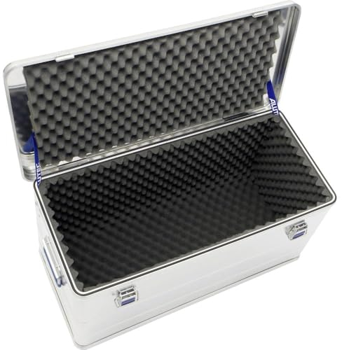 ALUTEC Aluminiumbox Comfort 92 S (Alubox mit Schaumstoff, Inhalt 92 Liter, Innenmaße 750x350x350 mm, stabile Rahmenkonstruktion, Aufbewahrungsbox) 12092S