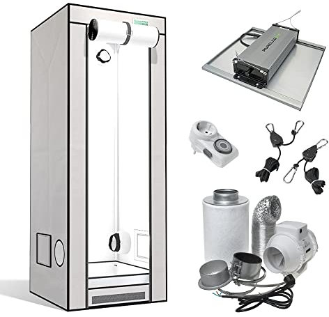GrowPRO 3.0 Low Budget LED Grow Set mit Pure LED - günstiges Einsteiger Growbox Komplettset (XS - 60x60)
