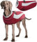 Hjyokuso Hundemantel Wasserdicht, Hunde Wintermantel, Hundejacke für Kleine Mittel Große Hunde, Winddichte Hundekleidung Winterjacke mit Reflektierender Streifen und Reißverschluss - Weinrot XL