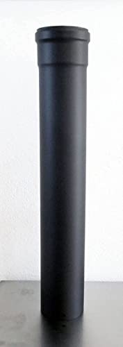 Tubo fumo smaltato nero L 100 cm, per stufa a pellet, canna fumaria (DIAMETRO 100)