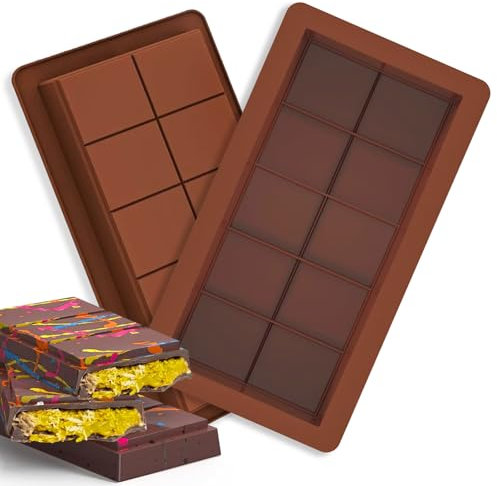 Axingqiwu 2 Pezzi Stampi in Silicone per Dubai Chocolate Stampo Cioccolato Tavoletta