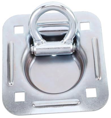 Gogogmee Ancora Ancoraggio D Ring per Carichi Pesanti con Molla Integrata Montaggio Filo Pavimento Ganci Multipli per Furgoni Rimorchi e Barche Resistente e Facile da Installare