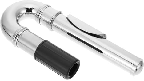 Ciieeo Silver Flute Head Elbow Replacement Curved Straight Flute Mouthpiece Accessory for Wind Instruments for Music-Making and Performance
