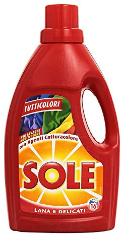 6 x Sole Tvättmedel Ull och fina kläder Colori 1 l rengöring 16 tvättar