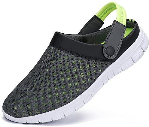 SAGUARO Zoccoli per Uomo Donna Sandali da Spiaggia Antiscivolo Traspirante Scarpe da Mare Pantofole Estate Ciabatte Giardino Outdoor, Verde, 46 EU