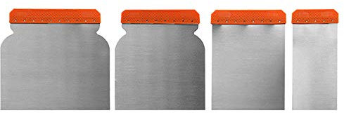 4pcs cloison sèche couteau à mastic grattoir peinture grattoir papier peint maison décapant peinture pour les projets de rénovation domiciliaire-Silver_Metal