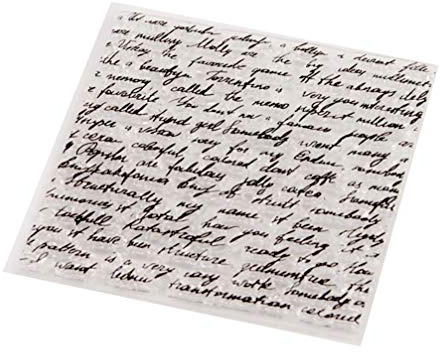 EXCEART 1pc Word Letters Background Clear Stamp Alphabet Transparent Stamps Scrapbooking Seals Cling Stamp Silicone Stamp Cards for DIY Decoration Card Making Scrapbooks Craft