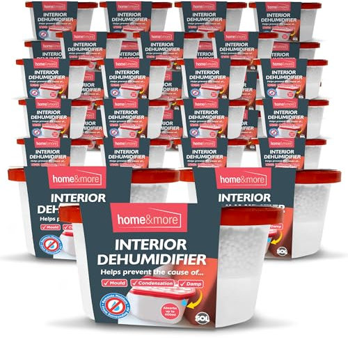 SOL 36pk Interior Dehumidifiers Disposable, 400ml Damp Traps Moisture Absorbers Multipack for Wardrobe, Windows & Home, Prevents Damp, Mould & Condensation, Ideal for Storage and Small Spaces