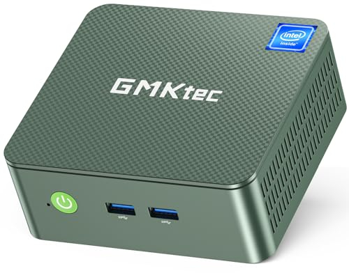 GMKtec Mini PC, G11 AMD Ryzen Embedded R2514 (Beats 4300U/N150), 16GB DDR4 RAM 512GB PCIe M.2 SSD, Business Office Personal Desktop Computer Dual NIC 2.5GbE USB-C HDMI Triple Display