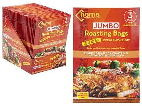 JMS We Create Smile Bratbeutel, groß, 550 x 600 mm, ofen- und mikrowellengeeignet, zum Kochen von Putenfleisch, Huhn, Fisch, Gemüse, 12 Stück