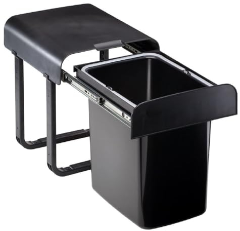 Victory Einbau-Abfallsammler 16 Liter schwarz mit Vollauszug ab 300 mm Schrank