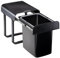 Victory Einbau-Abfallsammler 16 Liter schwarz mit Vollauszug ab 300 mm Schrank