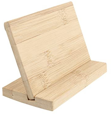 DIYEAH Bamboo Solid Construction Display Board Desk Sign Simple Design for Market Merchandise Payment Code Name Plate Advertisement