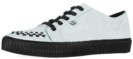 T.U.K. Ribbed Sole Sneaker - Scarpe alla Moda per Uomini e Donne - Stile Skate, Punk, Rock e Gotico in Pelle, Pelle Scamosciata e Tela - Colore Grigio Scamosciato - Taglia 41