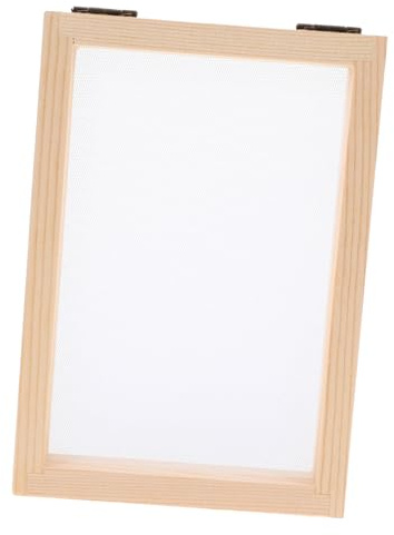 MOKKHNB Marcos para Hacer Papel Reciclado de Madera y Cobre, Kit Artesanal para Manualidades Diy, Seguro para Niños y Reciclable, Adecuado para Proyectos Creativos