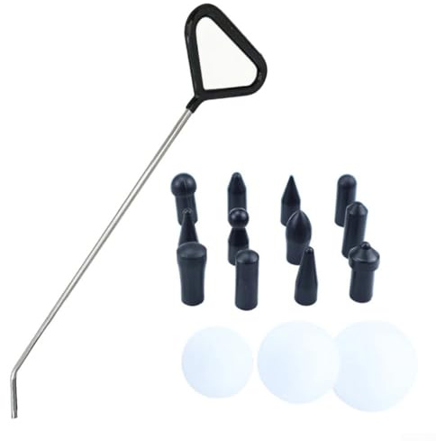 Outils de débosselage sans peinture, avec crochets en acier inoxydable, tiges poussoires, pour carrosserie de voiture, réparation de panneaux de carrosserie