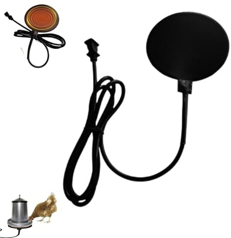 Chauffe-eau Pour Poulets, Abreuvoir Chauffant Poule Base, Thermostat 20 Watts Tapis Chauffant Pour Abreuvoir Pour Poulets, Chauffe-eau Pour Volaille En Silicone Résistant Au Gel Avec Cordon
