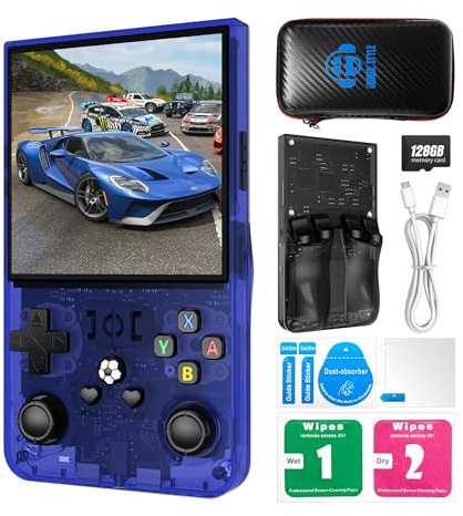 R36MAX Console di Gioco Portatile Retrò, Schermo IPS da 4,0 Pollici 720x720, 128GB Integrati con 22000+ Giochi Classici, Console Portatile Sistema Linux Open Source, Batteria 4000mAh Console di Gioco
