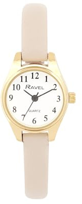 Ravel - Women's Petite Cocktail Watch - Taupe/Gold Tone