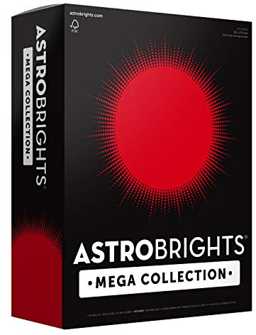 Astrobrights Mega Collection, Colored Paper, Ultra Red, 625 Sheets, 24 lb/89 gsm, 8.5 x 11 - MORE SHEETS! (91692)
