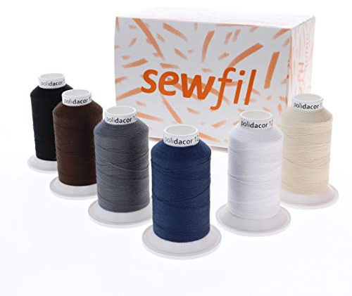 SEWFIL Home - Polidacor 120 - Pack de conos de hilo de coser de poliéster - Pack de bobinas de 1.000 metros (Mix 61 - Basics)