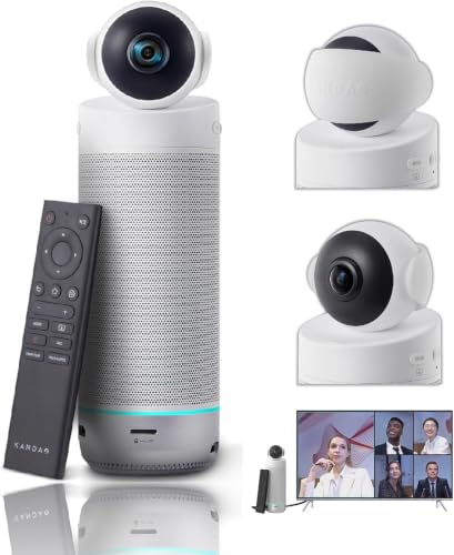 KanDao Meeting S - 1080P Video Conference Camera for PC/Mac/Desktop, with Built-in Android System, Face Recognition and Audio-Based Tracking, Compatible with Teams, Skype, Zoom