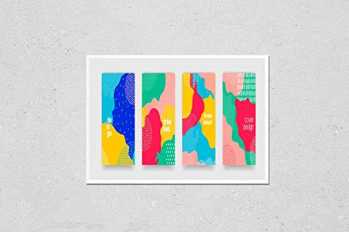 HardPress Wall Art Poster Print of Fun Doodle Pattern Background with Abstract Shapes and Colors. Modern Pattern for Funny Brochure Cover Template Design