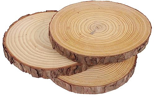 FUNOMOCYA Lot de 3 pierres rondes en bois japonaises pour extérieur, jardin, terrasse, marchepied