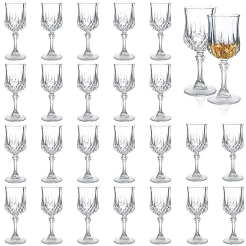 Soopiiso Cordial glass, 1.7oz / 50 ml, juego de 24, Copa de vino con tallos/Copa de tequila/Copa de Jerez