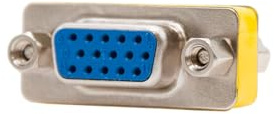 VGA-adapter av hög kvalitet med HDB15 hona till HDB15 honkontakter, perfekt för anslutning av kompatibla enheter. Överför videosignaler tydligt och exakt, vilket säkerställer en anslutning