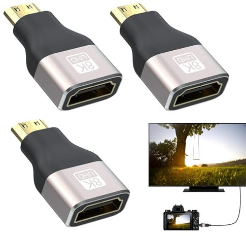 Adapter DONOONIS Mini HDMI 8K pour Ordinateurs Portables et Caméras