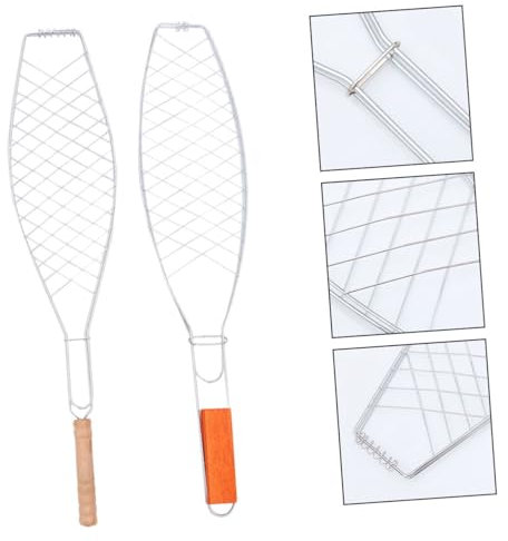 JOINPAYA 2piezas Clip Para Parrilla De Barbacoa Cesta Para Parrilla De Pescado Rejilla Redonda Herramienta Para Barbacoa Para Cocinar Pescado Exteriores
