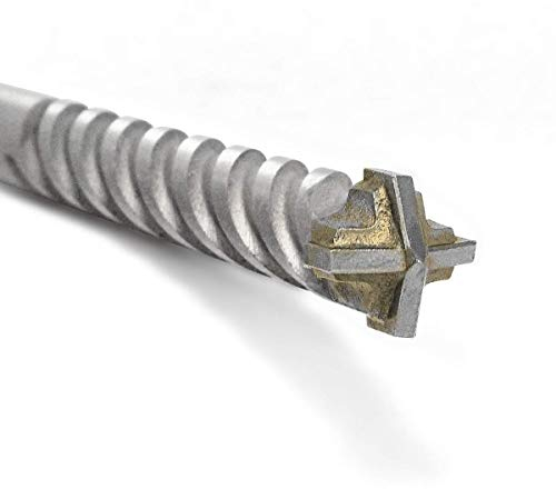 Fischer D-SDX Punta trapano 10 mm Cilindrica a Quattro Taglienti, per Muro Calcestruzzo e Pietra, Placca al carburo di tungsteno, per comune Trapano e Avvitatore con attacco Cilindrico, 545697