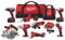 Milwaukee M18 Kabelloses Kombi-Kit 8-Werkzeug mit drei und Ladegerät