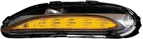 Folien Set Nebelscheinwerfer Tagfahrleuchten Tönungsfolie Aufkleber passgenau zugeschnitten Auto Zubehör C046 (DTM Yellow)