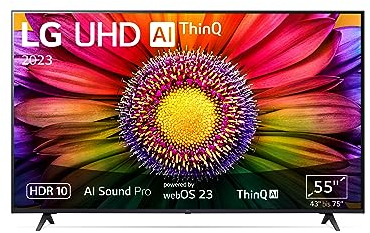 LG 55UR80006LJ 140 cm (55 Zoll) UHD Fernseher (Active HDR, 60 Hz, Smart TV) [Modelljahr 2023]