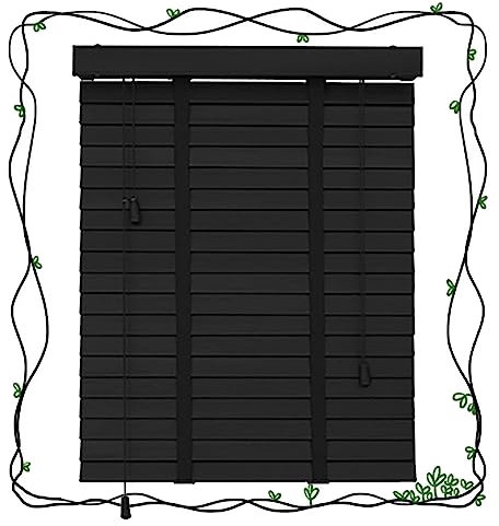 Holzjalousien Für Fenster,Innen Jalousie Aus Massivholz 50/60/70/80/90/100/120cm Jalousetten,Verdunkelung/Wärmedämmung Horizontale Jalousette,50mm Lamellenvorhänge Rollläden,W×H-45×180cm/17.7×70.9in