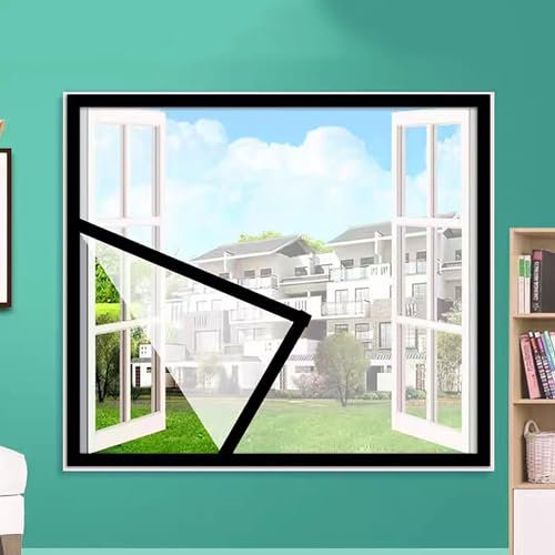 55x140cm,Fly Screen for Window, Mosquito Net Insect Mesh Easy Installation Keep Bugs Flys Mosquitoes Out