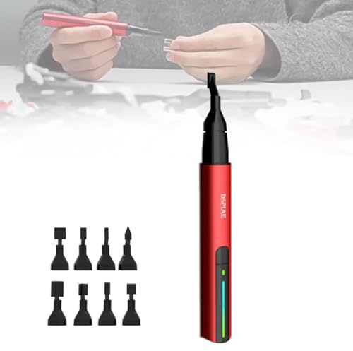 Fram- och återgående slipmaskin, minislipmaskin med 8 st sliphuvud och självhäftande sandpapper, USB-laddning Bärbar elektrisk mikroslippenna for hobbymodell Hantverk, slipning, polering, borrning, gö