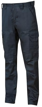 U-POWER | Pantaloni da Lavoro Uomo BELGRADO, in Tessuto Stretch, Resisenti, 65% poliestere 35% cotone mechanical stretch