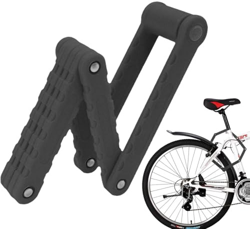 Combinación de candado plegable para motocicleta, cerraduras plegables de ocho secciones, cerraduras de con un soporte de bicicleta, antirrobo, para bicicletas de ciudad
