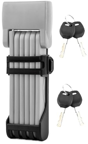 Antivol pliant pour vélo - Antivol de vélo anti-coupe léger, protection scooter extérieur | Serrure de sécurité antivol pliable avec 2 clés, support de montage, idéal pour la protection de vélo et de