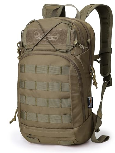 Mardingtop 15L Zaino da Bicicletta per Donne e Uomini Zaino da Escursionismo con Pannello Dorsale in Mesh Traspirante Piccolo Zaino con Sistema MOLLE e Supporto per Casco per Ciclismo, Escursionismo